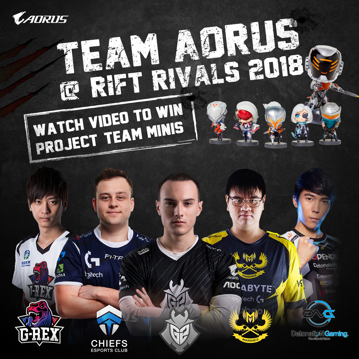 AORUS Join Forces in Rift Rivals 2018 Giveaway Event