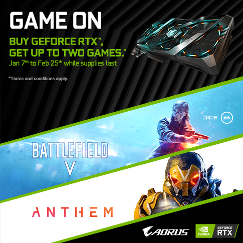 Buy a Qualifying GIGABYTE RTX 2080Ti, 2080 ,2070 and 2060 Graphics Card and get up to two Games! _APAC