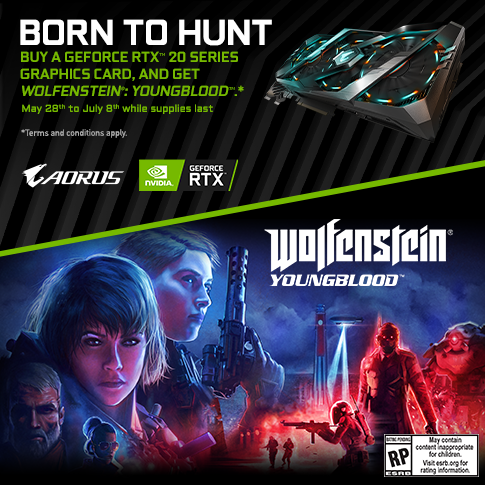 【APAC】Buy a GeForce RTX 20 Series Graphics Card, and get Wolfenstein®: Youngblood™